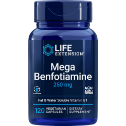 Life Extension Mega Benfotiamine 250 mg, 120 vegetarian capsules | Vitaminas B1