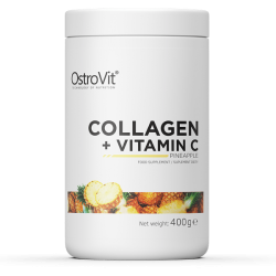 OstroVit Collagen + Vitamin C 400 g Hidrolizuotas Jautienos Kolagenas su vitaminu C