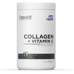 OstroVit Collagen + Vitamin C 400 g Hidrolizuotas Jautienos Kolagenas su vitaminu C