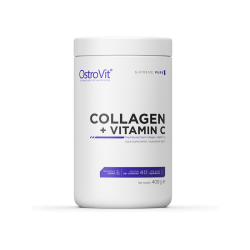 OstroVit Collagen + Vitamin C 400 g Hidrolizuotas Jautienos Kolagenas su vitaminu C