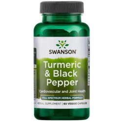 Swanson Turmeric & Black Pepper 60 vcaps