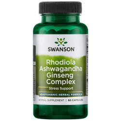 Swanson Herbal Adaptogenic Complex Rhodiola Ashwagandha Ginseng 60caps