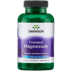 Swanson Chelated Magnesium 90 caps | Magnio Bisglicinatas