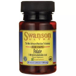 Swanson Folate Quatrefolic 400mcg 30 kaps.