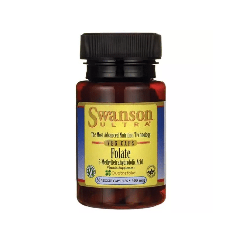 Swanson Folate Quatrefolic 400mcg 30 kaps.