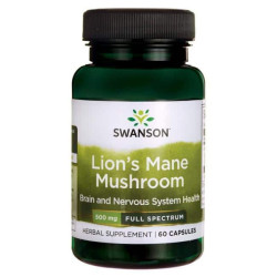 Swanson Lion's Mane Mushroom 500mg 60 caps