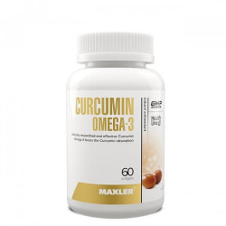 Maxler Curcumin Omega-3 60 caps | Kurkuminas ir Omega 3