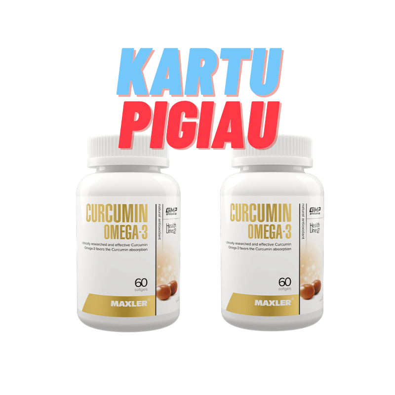 2*Maxler Curcumin Omega-3 60 caps | Kurkuminas ir Omega 3