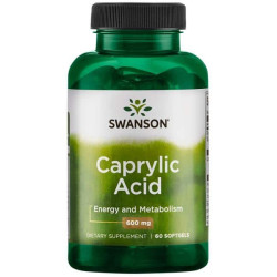 Swanson Caprylic Acid 600mg 60 caps