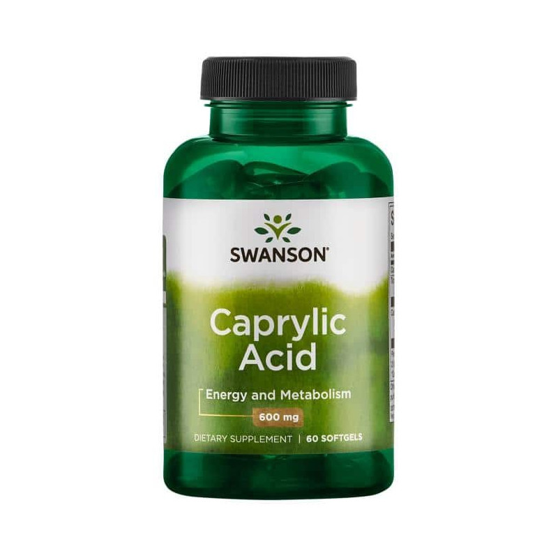 Swanson Caprylic Acid 600mg 60 caps