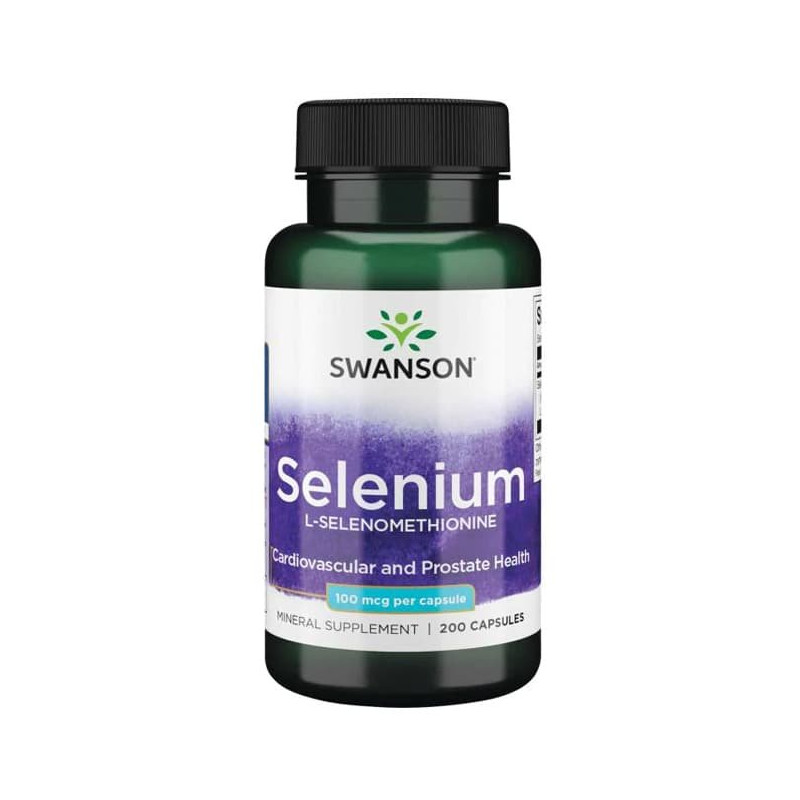 Swanson Selenium (L-Selenomethionine), 100mcg 200 caps