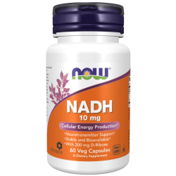 NOW foods, NADH (Reduced Nicotinamide Adenine Dinucleotide) 10 mg -60 veg caps