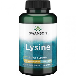 Swanson L-Lysine Stress Support 500mg Free Form 100caps