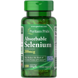 Puritan's Pride Absorbable Selenium 200 mcg-100 Softgels | Selenas