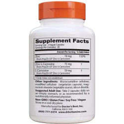 Doctor's Best PepZin GI - 120 vcaps | Zinc-L-Carnosine Complex