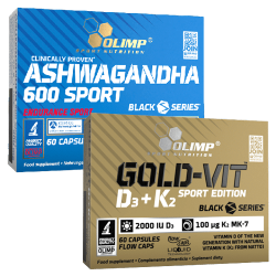 Combo - Olimp® Ashwagandha KSM66 + Gold-Vit™ D3+K2 Sport Edition 60 caps