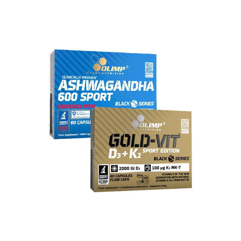 Combo - Olimp® Ashwagandha KSM66 + Gold-Vit™ D3+K2 Sport Edition 60 caps