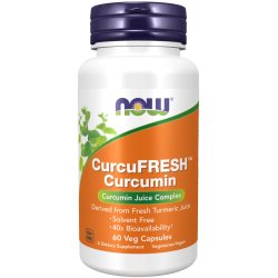 NOW Foods CurcuFRESH Curcumin, Capsules - 60 vcaps | Kurkuminas