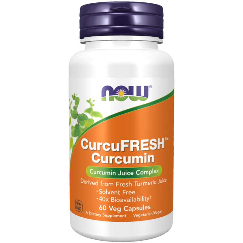 NOW Foods CurcuFRESH Curcumin, Capsules - 60 vcaps | Kurkuminas