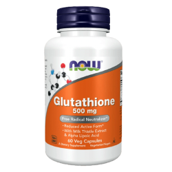 NOW Foods Glutathione with Milk Thistle Extract & Alpha Lipolic Acid 500mg - 60 vcaps