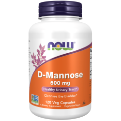 NOW Foods D-Mannose 500mg 120 vcaps