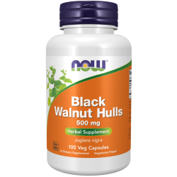 Now Foods Black Walnut Hulls 500mg 100caps