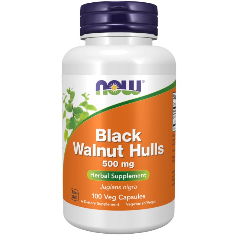 Now Foods Black Walnut Hulls 500mg 100caps