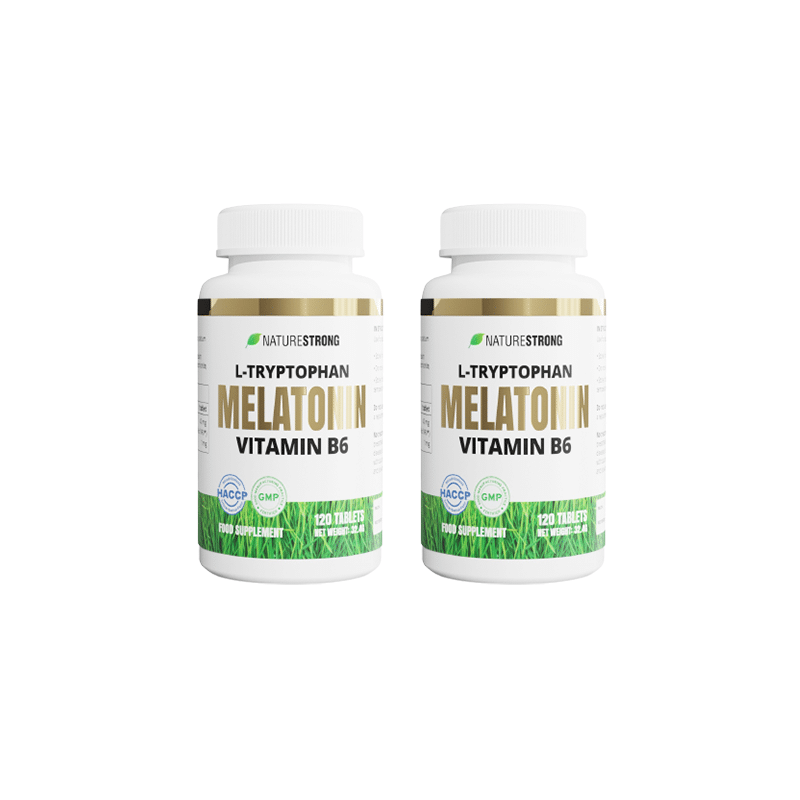 2x Naturestrong L-Tryptophan, Melatonin, Vitamin B6 Complex 120 tabs