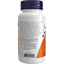 NOW Foods L-Lysine, 500 mg, 100 Tablets