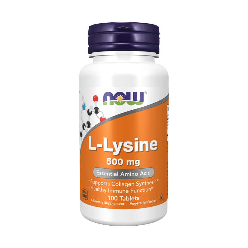 NOW Foods L-Lysine, 500 mg, 100 Tablets