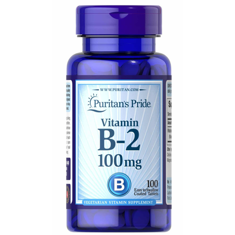 Puritan's Pride Vitamin B-2 (Riboflavin) 100mg - 100 tabs.