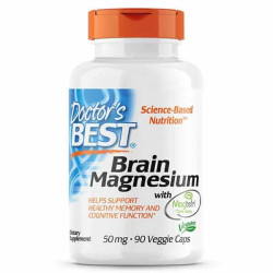 Doctor's Best Brain Magnesium with Magtein, 50mg - 90 vcaps - Magnesium L-Threonate