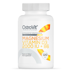 OstroVit Magnesium + Vitamin D3 2000 IU + B6 120 tablets