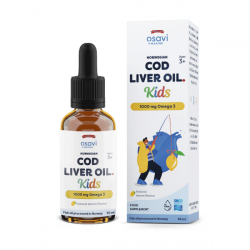 Osavi Norwegian Cod Liver Oil Kids, 1000mg Omega 3 (Lemon) - 50 ml.