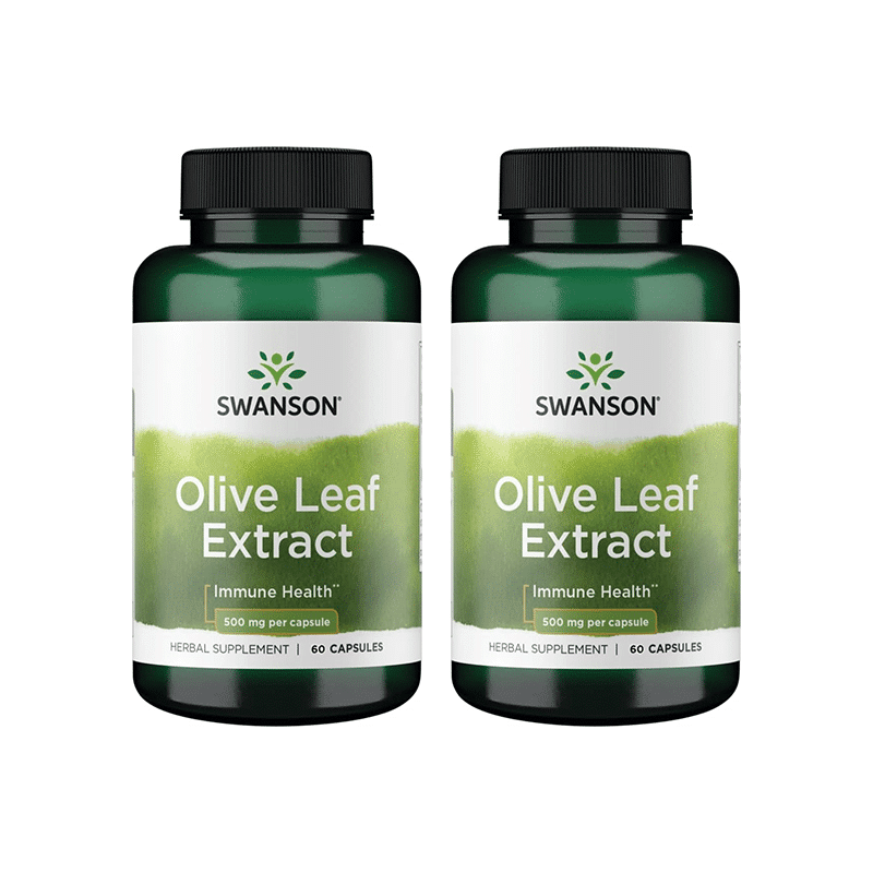 2x Swanson Olive Leaf Extract 500mg 60 caps