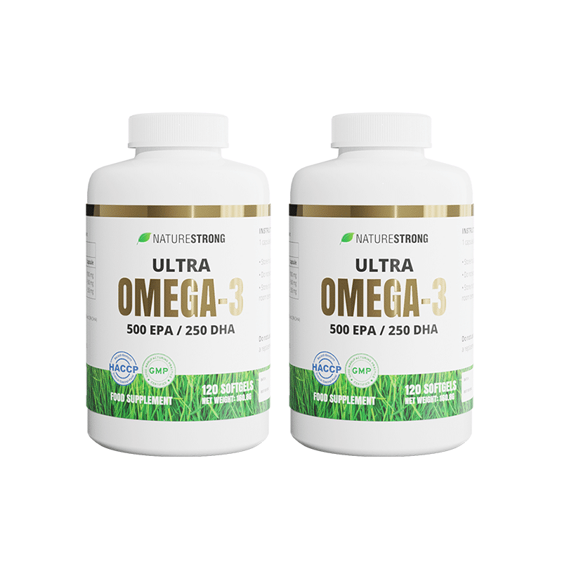 2x Naturestrong Ultra Omega-3 500 EPA / 250 DHA 120 Softgels