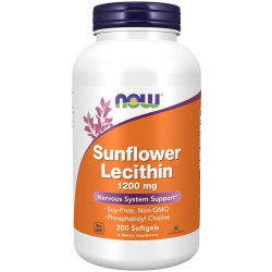 NOW Foods Sunflower Lecithin 1200mg 200 softgels | Saulėgrąžų lecitinas