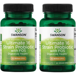 2x Swanson Ultimate 16 Strain Probiotic 60 caps.