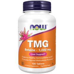 2x NOW Foods TMG (Trimethylglycine), 1000mg - 100 tabs