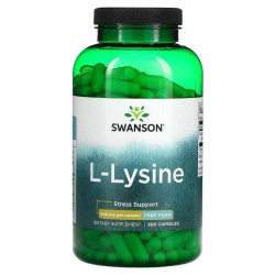 Swanson L-Lysine Stress Support 500mg Free Form 300 capsules