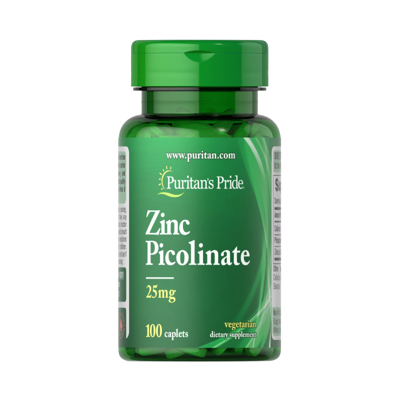 Puritan's Pride Zinc Picolinate 25mg 100 caplets