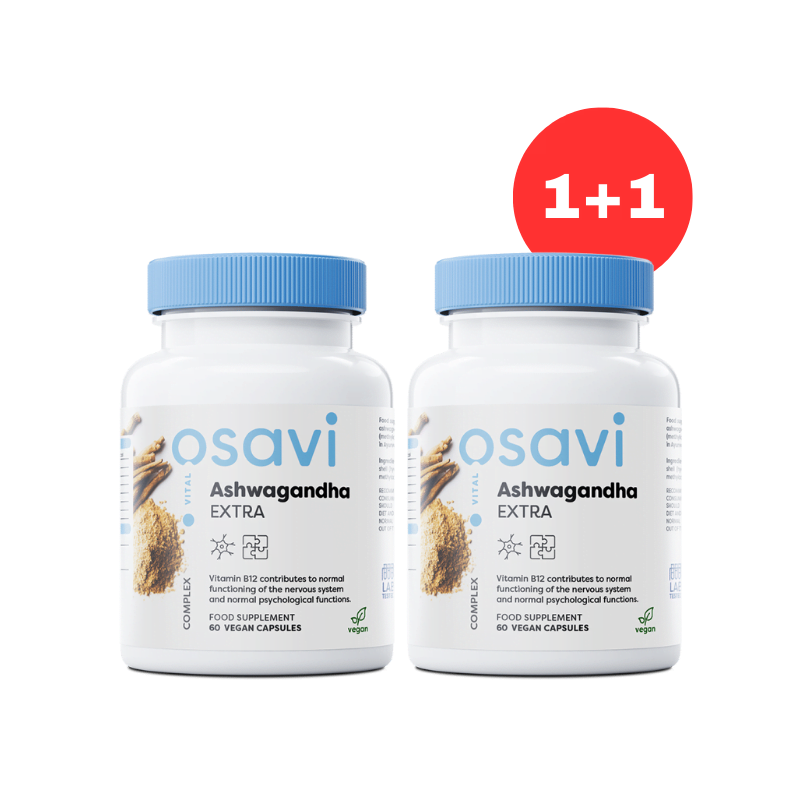 1+1 Osavi Ashwagandha Extra, 400mg - 60 vegan caps akcija