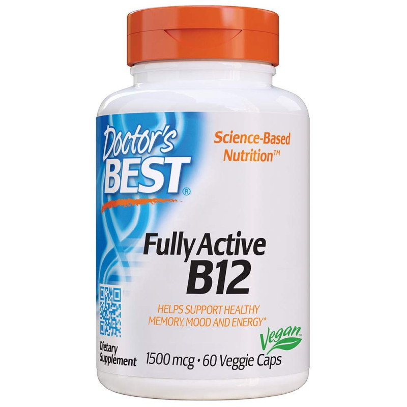 Doctor's Best Fully Active B12 1,500 mcg 60 Veggie Caps