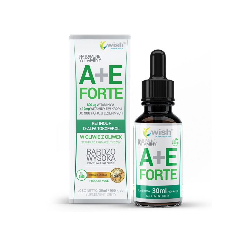 WISH Natural Vitamin A + E Forte drops 30 ml