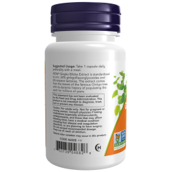 NowFoods Ginkgo Biloba Double Strength 120 mg 100 Veg Capsules