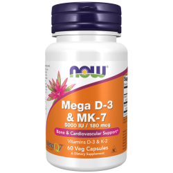 Now Foods Mega D-3 & MK-7 60 Capsules