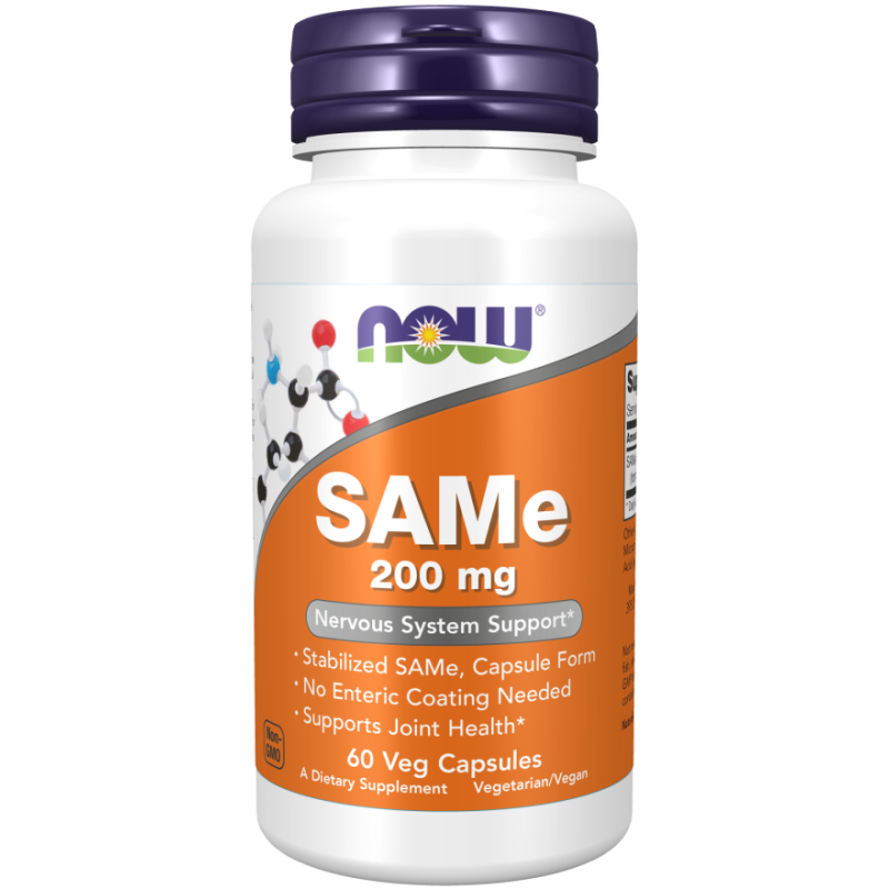 NOW Foods SAMe (S-Adenosyl-L-methionine) 200 mg Veg Capsules