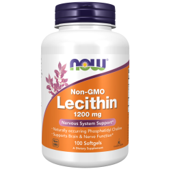 NOW Foods Non-GMO Lecithin 1200 mg 100 Softgels