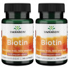 2x Swanson Biotin 5000mcg 100caps