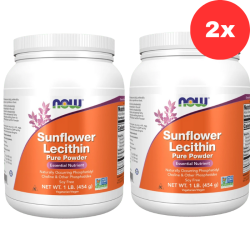 2x NOW Foods Sunflower Lecithin Pure Powder 454g